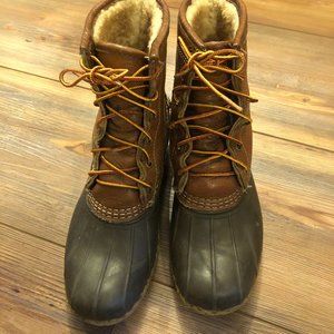 Women's LL Bean Bean Boots Shearling Lined size 7